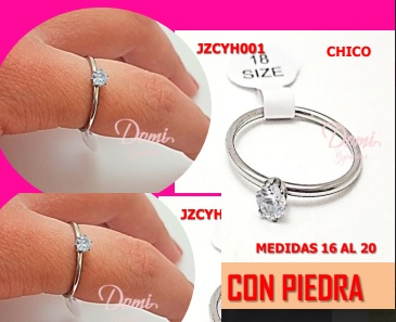 ANILLOS ACERO QUIRURGICO CON PIEDRA