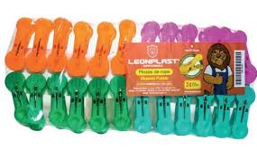 24 BROCHES LEONPLAST PINZAS DE ROPA