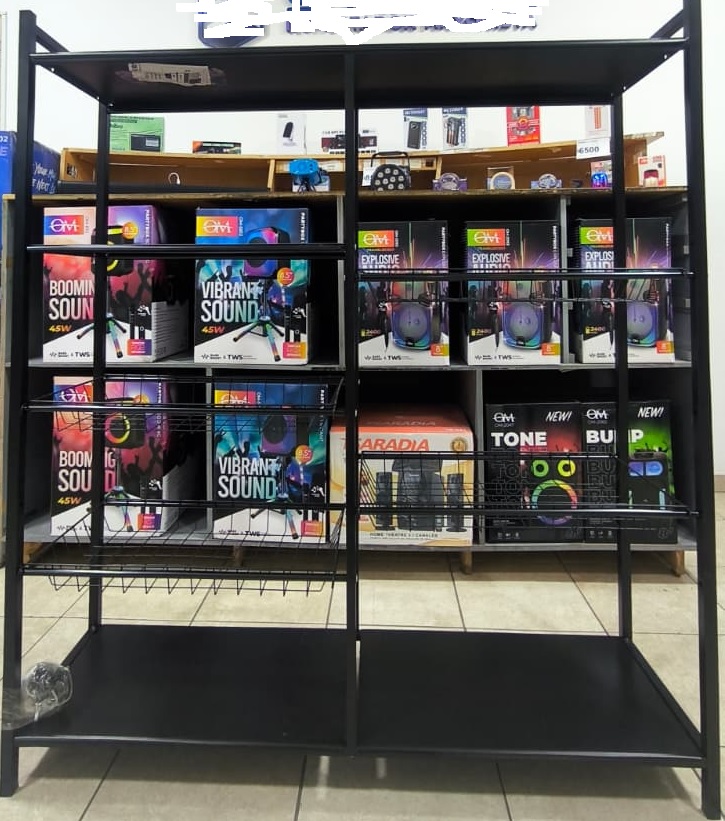 ESTANTE C/ 4 CANASTOS Y RUEDAS 115x32x13mm 