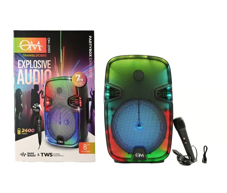 PARLANTE 8" OM-2093 CON MICROFONO