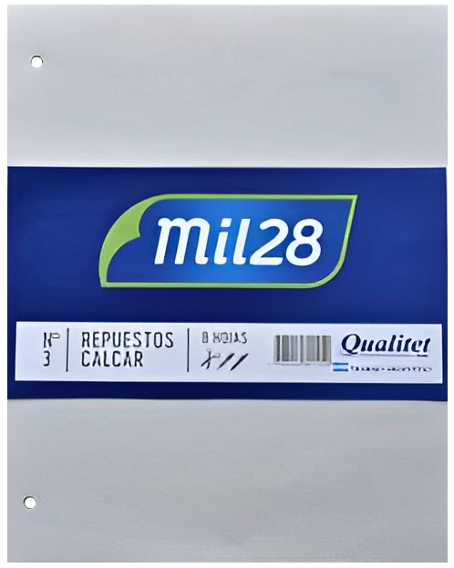 REPUESTO 1028 CALCAR T/RIV X 8 HOJAS