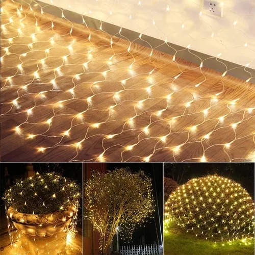 CORTINA 96 LED 1.5MT X 1.5MT LUZ CALIDA DA10