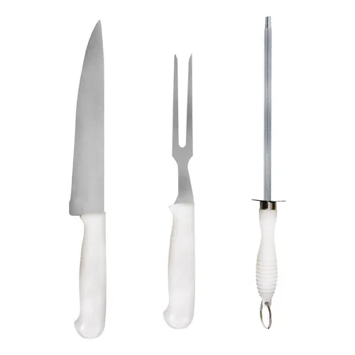 CUCHILLO CON CHAIRA 3PCS