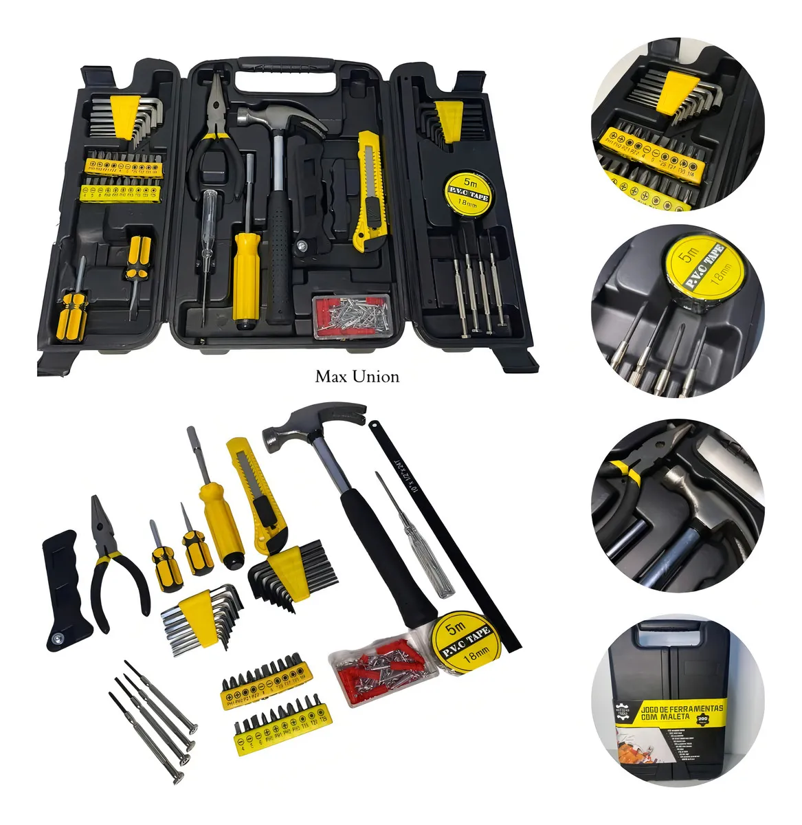 KIT DE HERRAMIENTAS CON MALETA 200PCS